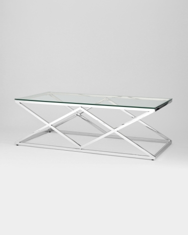 Стол журнальный Stool Group ИНСИГНИЯ 120x60 Серебро