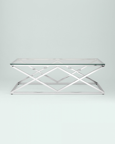 Стол журнальный Stool Group ИНСИГНИЯ 120x60 Серебро