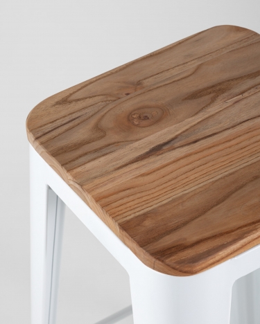 Стул барный Stool Group TOLIX WOOD Белый глянцевый