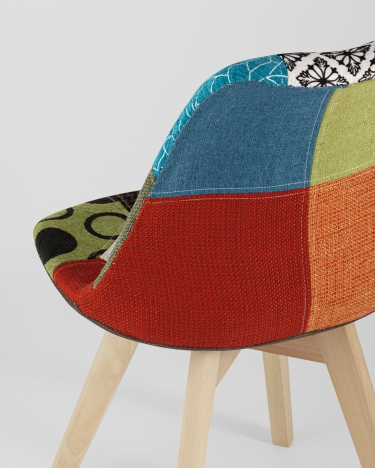 Стул обеденный Stool Group FRANKFURT ткань Пэчворк