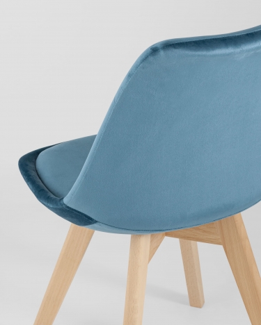 Стул обеденный Stool Group FRANKFURT велюр Синий