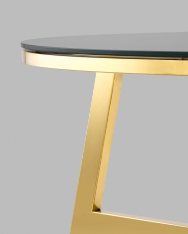 Журнальный стол Stool Group АЛЬБА 100x50 Золото стекло черное