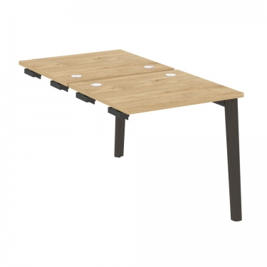 Стол-приставка двойной к опорным элементам Рива ONIX WOOD OW.D.SPR-0.7 Тиквуд Светлый/Темный