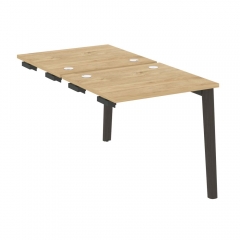 Стол-приставка двойной к опорным элементам Рива ONIX WOOD OW.D.SPR-0.7 Тиквуд Светлый/Темный