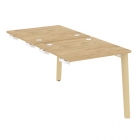 Стол-приставка двойной к опорным элементам Рива ONIX WOOD OW.D.SPR-0.8 Тиквуд Светлый/Светлый