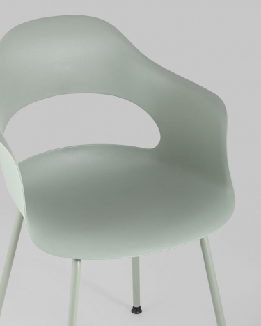 Стул пластиковый Stool Group Lady Серо-зеленый