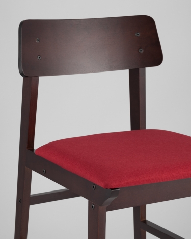 Комплект из двух стульев Stool Group ODEN мягкая тканевая Красная обивка