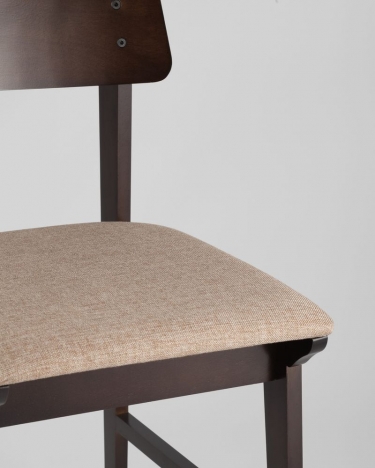 Комплект из двух стульев Stool Group ODEN мягкая тканевая Коричневая обивка