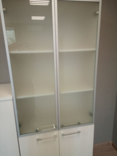 Шкаф высокий со стеклом ALSAV GLOSS LINE 9НШ.005.19 Ivory