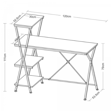 Стол на металлокаркасе BRABIX BRABIX LOFT CD-004 Дуб натуральный