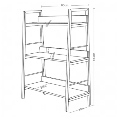 Стеллаж на металлокаркасе BRABIX BRABIX LOFT SH-002 Дуб натуральный