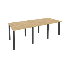 Стол переговорный 3 столешницы Рива ONIX O.MP-PRG-3.0 Тиквуд Светлый/Антрацит