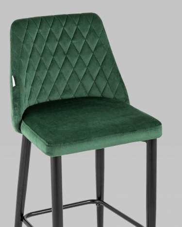 Стул полубарный Stool Group Диего велюр Зеленый