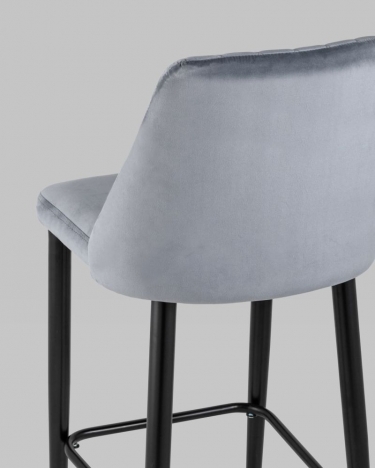 Стул полубарный Stool Group Диего велюр Серый