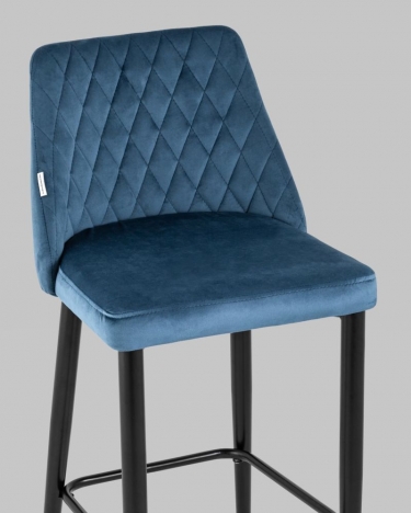 Стул полубарный Stool Group Диего велюр Пыльно-синий