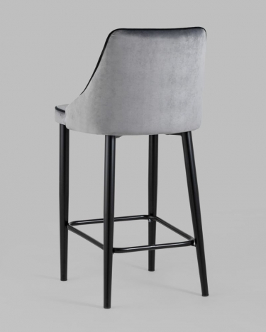 Стул полубарный Stool Group Коби велюр Серый