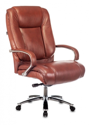 Кресло руководителя Бюрократ Бюрократ T-9925SL кожа Светло-коричневый Leather Eichel