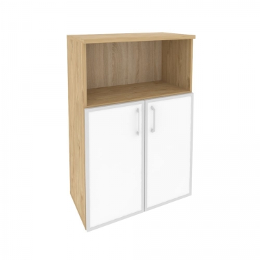 Шкаф средний широкий Рива ONIX O.ST-2.2R white Тиквуд Светлый