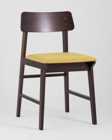 Комплект из двух стульев Stool Group ODEN мягкая тканевая Желтая обивка