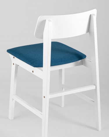 Комплект из двух стульев Stool Group ODEN WHITE 2 шт Синий