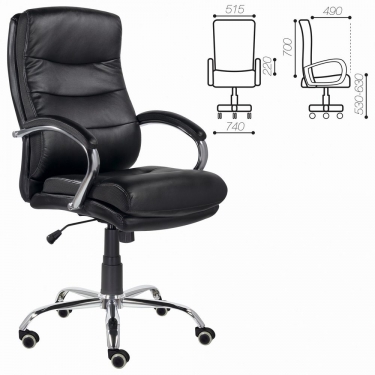 Кресло офисное BRABIX BRABIX PREMIUM Bruno EX-543 экокожа Черный