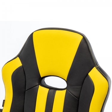 Кресло компьютерное BRABIX BRABIX Stripe GM-202 экокожа Черный-желтый