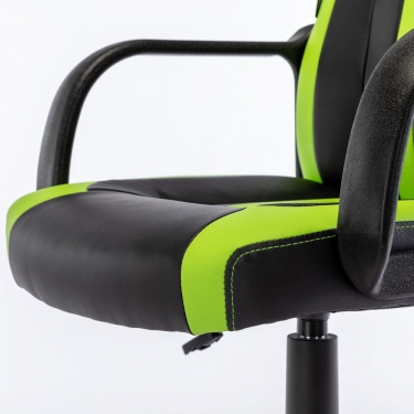 Кресло компьютерное BRABIX BRABIX Stripe GM-202 экокожа Черный-зеленый