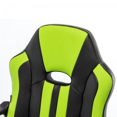 Кресло компьютерное BRABIX BRABIX Stripe GM-202 экокожа Черный-зеленый