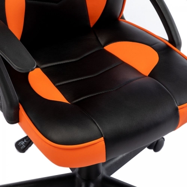 Кресло компьютерное BRABIX BRABIX Shark GM-203 экокожа Черный-оранжевый