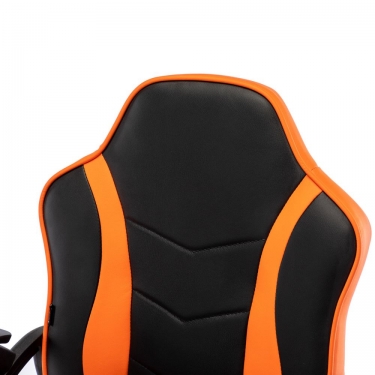 Кресло компьютерное BRABIX BRABIX Shark GM-203 экокожа Черный-оранжевый