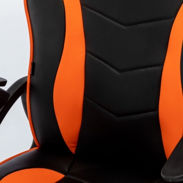Кресло компьютерное BRABIX BRABIX Shark GM-203 экокожа Черный-оранжевый