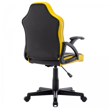Кресло компьютерное BRABIX BRABIX Shark GM-203 экокожа Черный-желтый