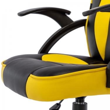 Кресло компьютерное BRABIX BRABIX Shark GM-203 экокожа Черный-желтый