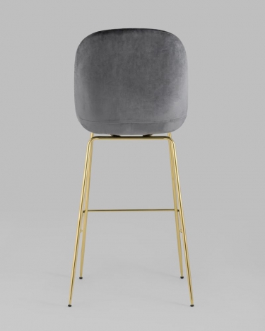 Стул барный Stool Group Beetle gold Серый