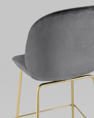 Стул барный Stool Group Beetle gold Серый