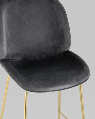 Стул барный Stool Group Beetle gold Серый