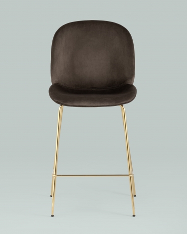 Стул полубарный Stool Group Beetle со спинкой gold Коричневый