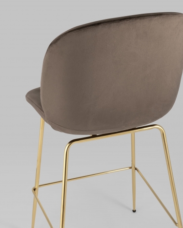 Стул полубарный Stool Group Beetle со спинкой gold Коричневый
