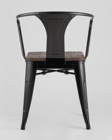 Стул с подлокотниками Stool Group TOLIX ARM WOOD Черный