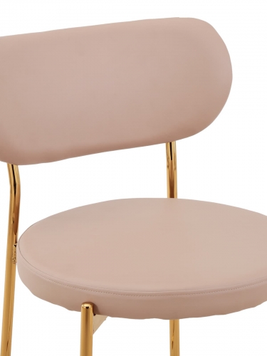 Стул полубарный Stool Group Барбара gold Б экокожа Бежевый