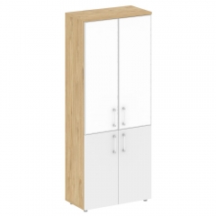 Шкаф высокий широкий Рива SHIFT SK.ST-1.2R white Тиквуд Светлый/Белый Бриллиант