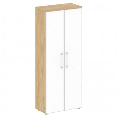 Шкаф средний широкий стеклянные дверцы Рива SHIFT SK.ST-2.2R white Тиквуд Светлый/Белый Бриллиант