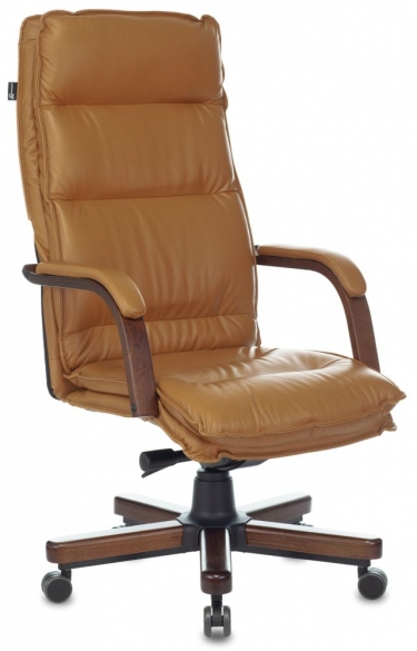 Кресло руководителя Бюрократ Бюрократ T-9927WALNUT Горчичный