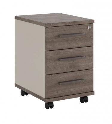 Тумба подкатная 3 ящика POINTEX New Line NLN36330331 Дуб шамони темный