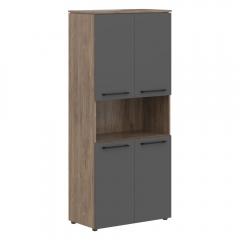Шкаф с 2-мя комплектами глухих малых дверей Skyland MORRIS TREND MHC 85.4 Антрацит/Кария Пальмира