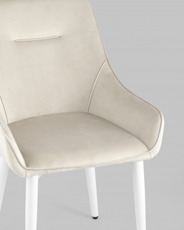 Стул Stool Group Диана white-black велюр Кремовый