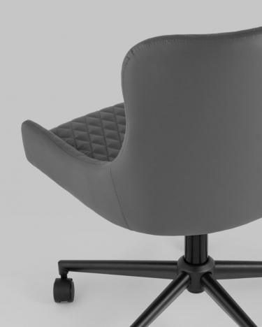 Стул офисный Stool Group Ститч Хани экокожа Серый