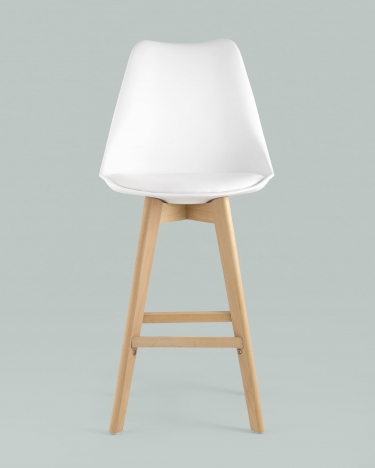 Стул барный Stool Group FRANKFURT экокожа Белый