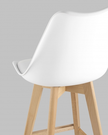 Стул барный Stool Group FRANKFURT экокожа Белый