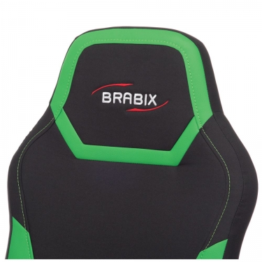 Кресло компьютерное BRABIX BRABIX Alpha GM-018 Черное/зеленое
